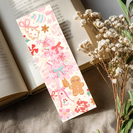 Pink Christmas Bookmark