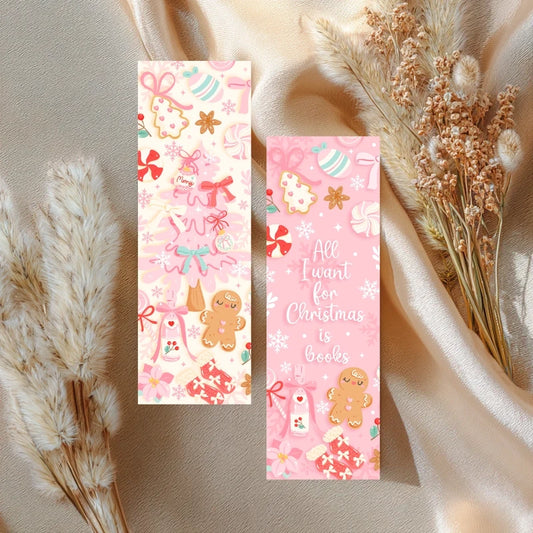 Pink Christmas Bookmark