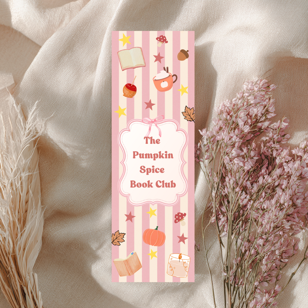 Pumpkin Spice Book Club Bookmark