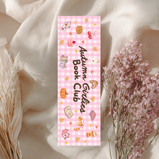Autumn Girlies Book Club Bookmark