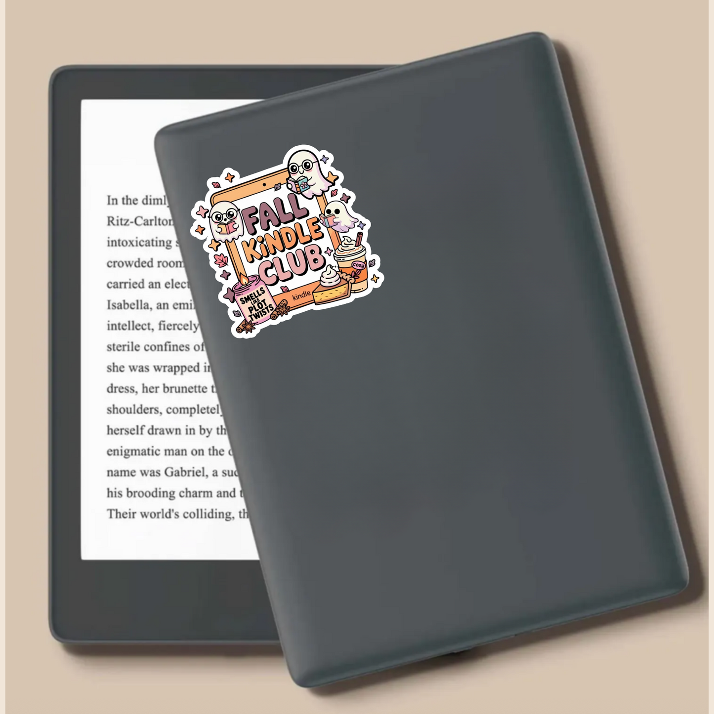 Fall Kindle Club Die Cut Sticker
