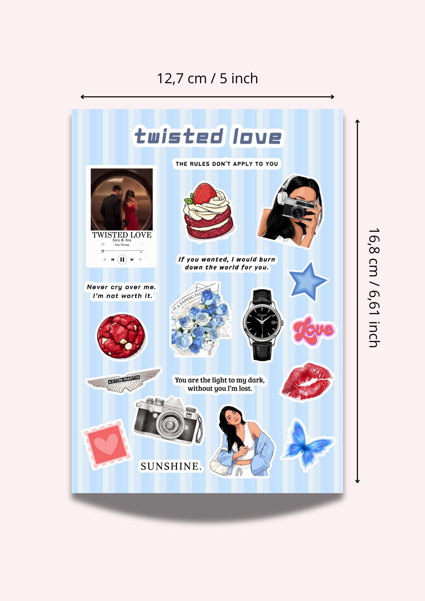 Twisted Love Inspired Sticker Sheet