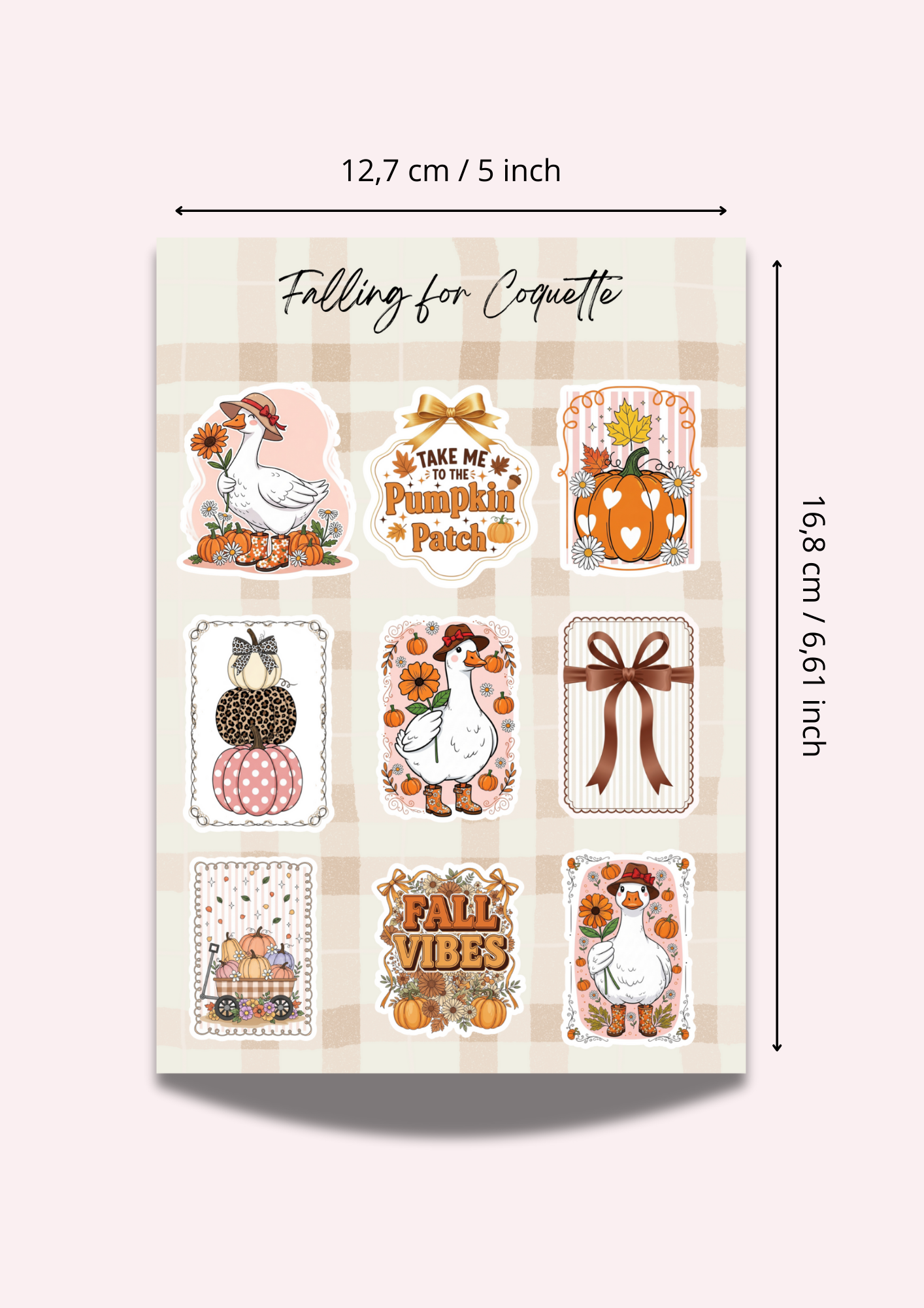 Falling for Coquette Sticker Sheet