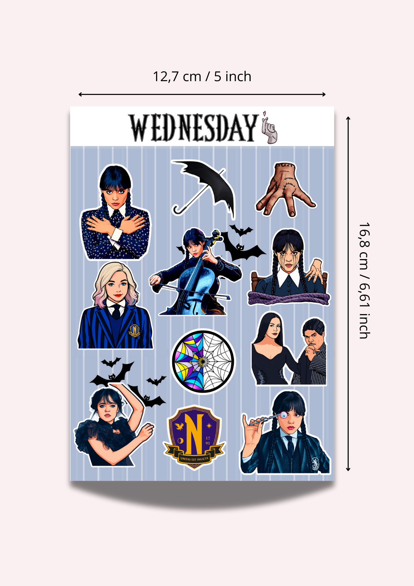 Wednesday Addams Sticker Sheet