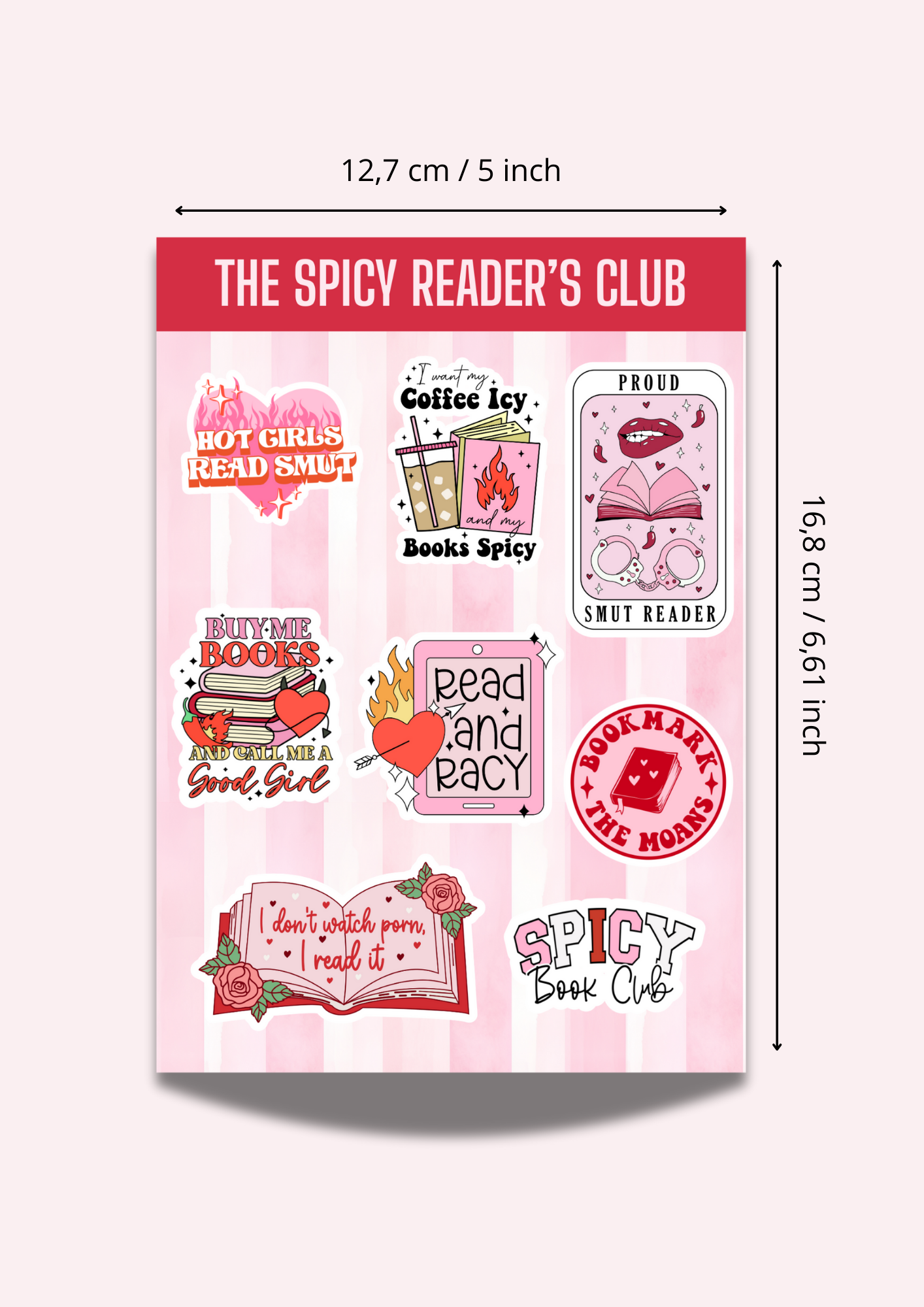 Spicy Readers Club Sticker Sheet