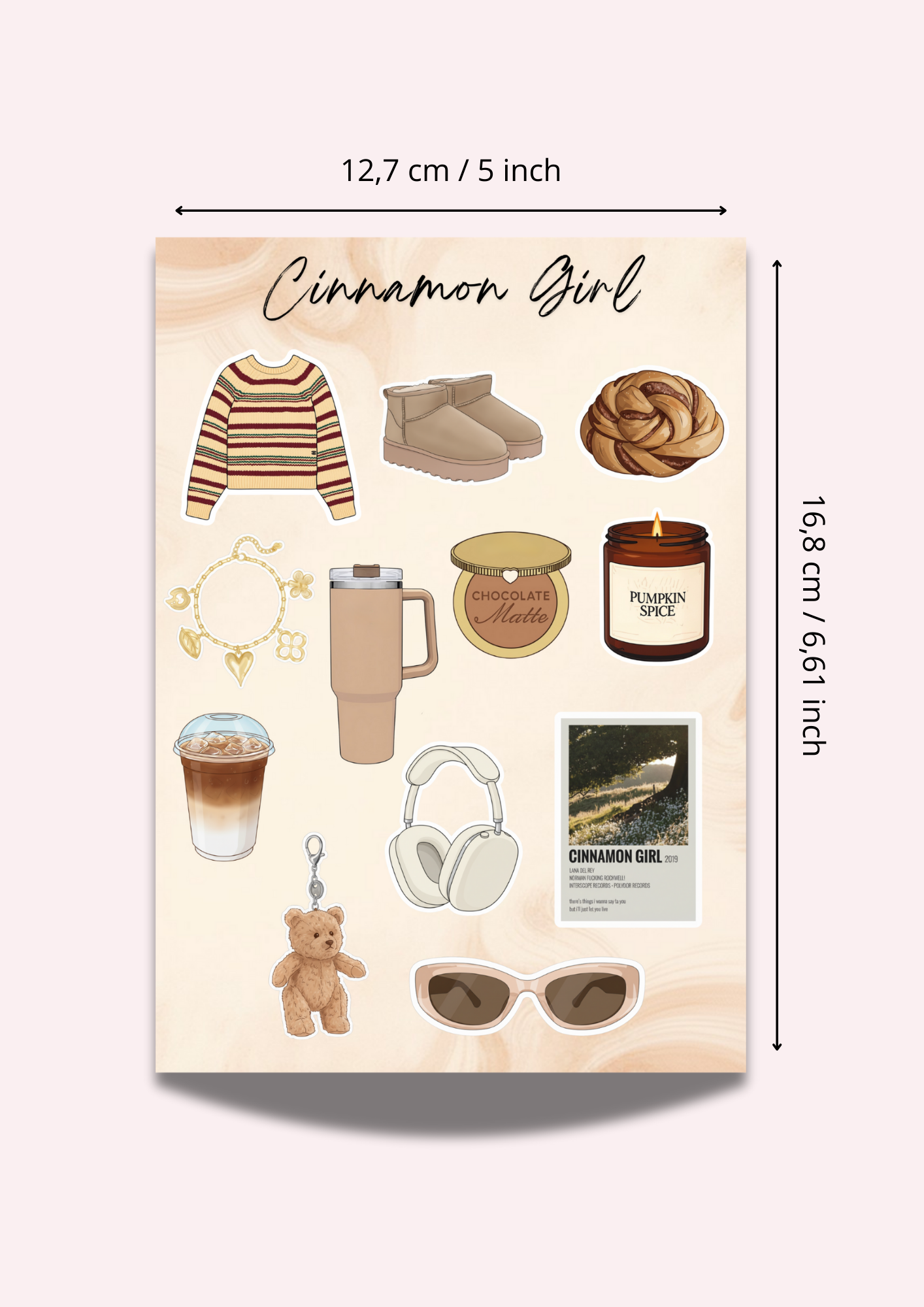 Cinnamon Girl Fall Sticker Sheet
