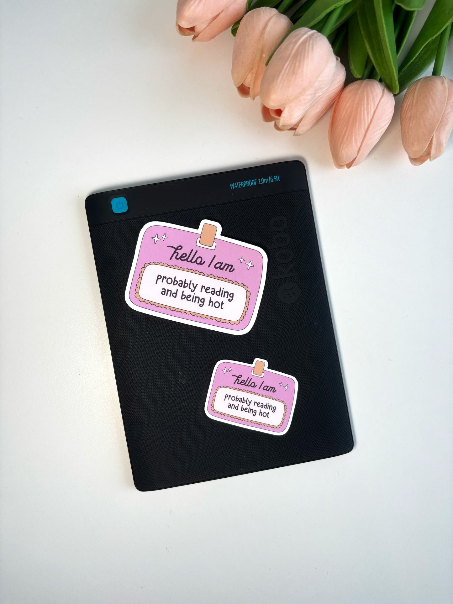 Probably Reading and Being Hot Die Cut Sticker | Summer Bookish Sticker