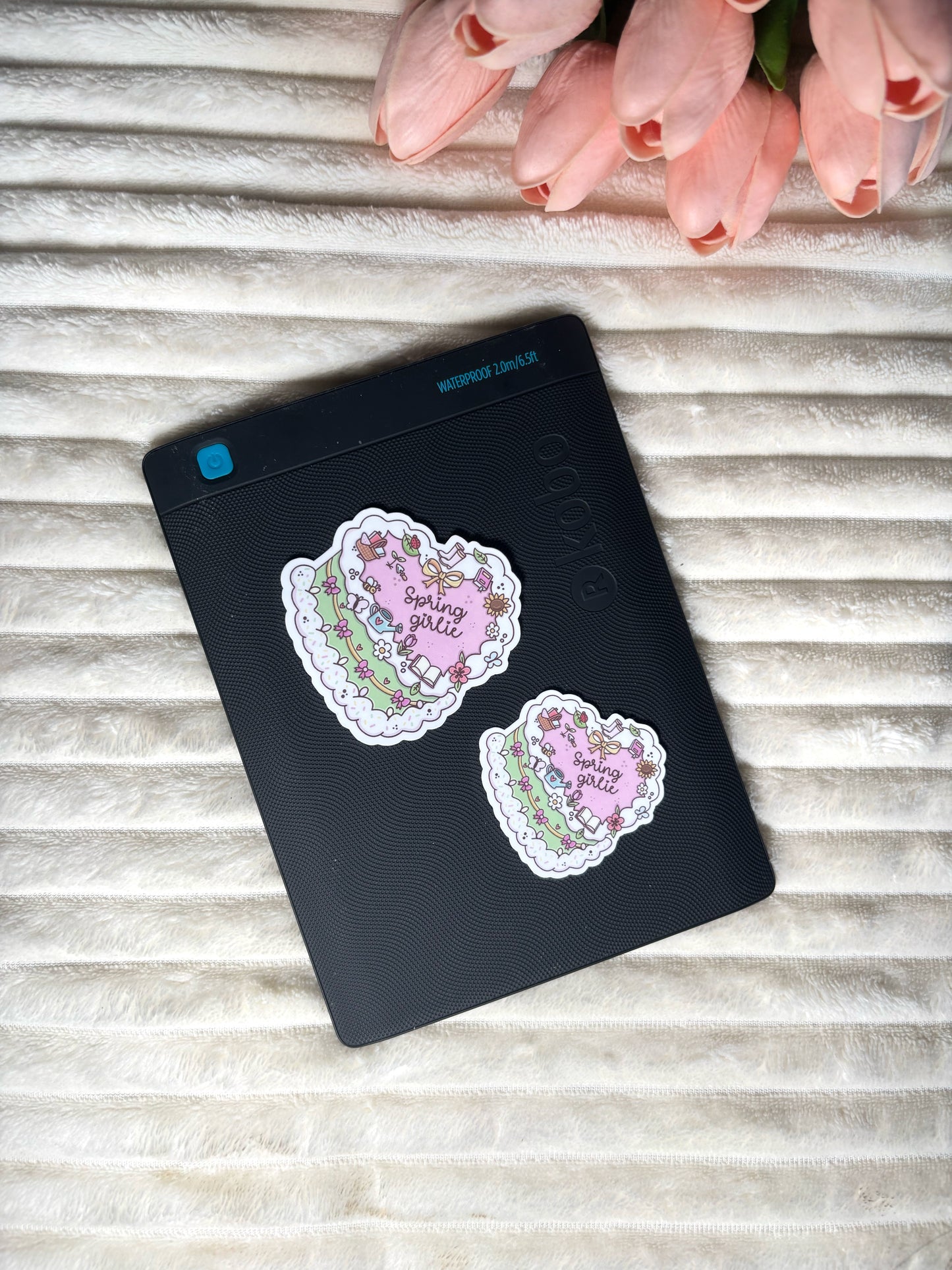 Spring Girlie Cake Die Cut Sticker