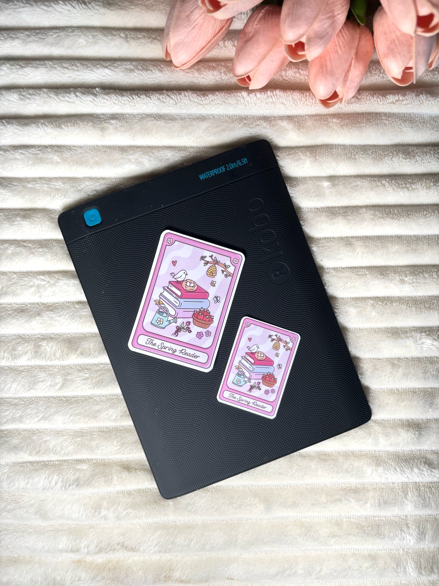 The Spring Reader Die Cut Sticker