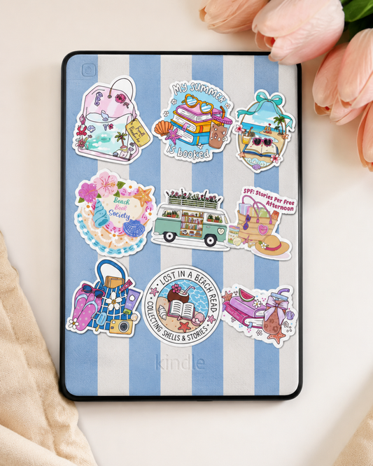 Zomer bookish stickers: versier jouw Kindle, laptop en leesjournal