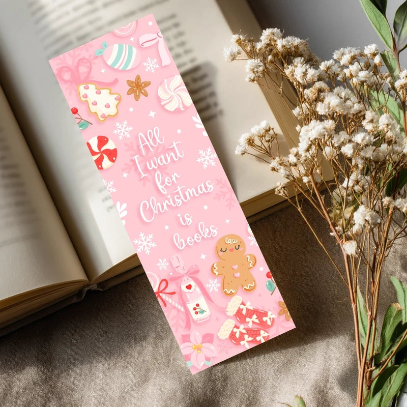 Pink Christmas Bookmark