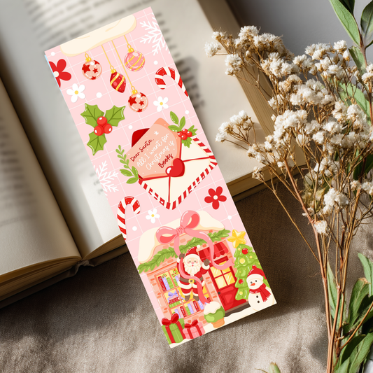 Christmas Bookstore Bookmark