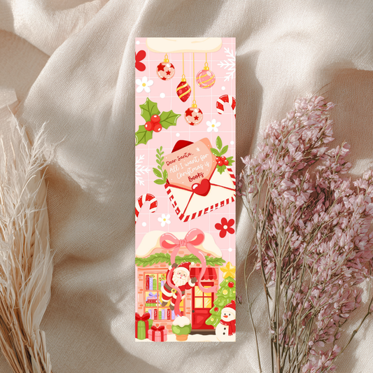 Christmas Bookstore Bookmark