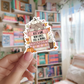 Just a Girl Who Loves Fall and Books Die Cut Sticker