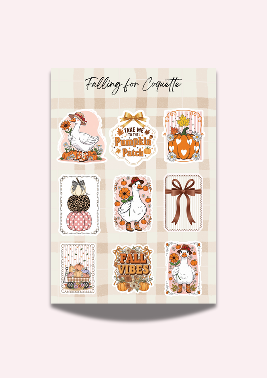 Falling for Coquette Sticker Sheet