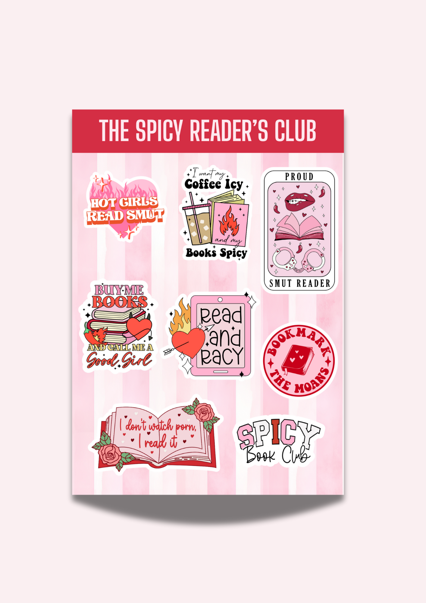Spicy Readers Club Sticker Sheet