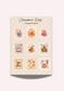 Coquette Frame Cozy Fall Sticker Sheet