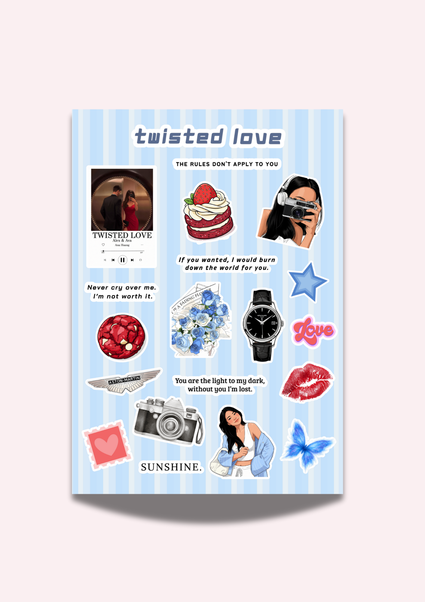 Twisted Love Inspired Sticker Sheet
