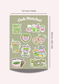 Matcha Bookish Girly Sticker Sheet