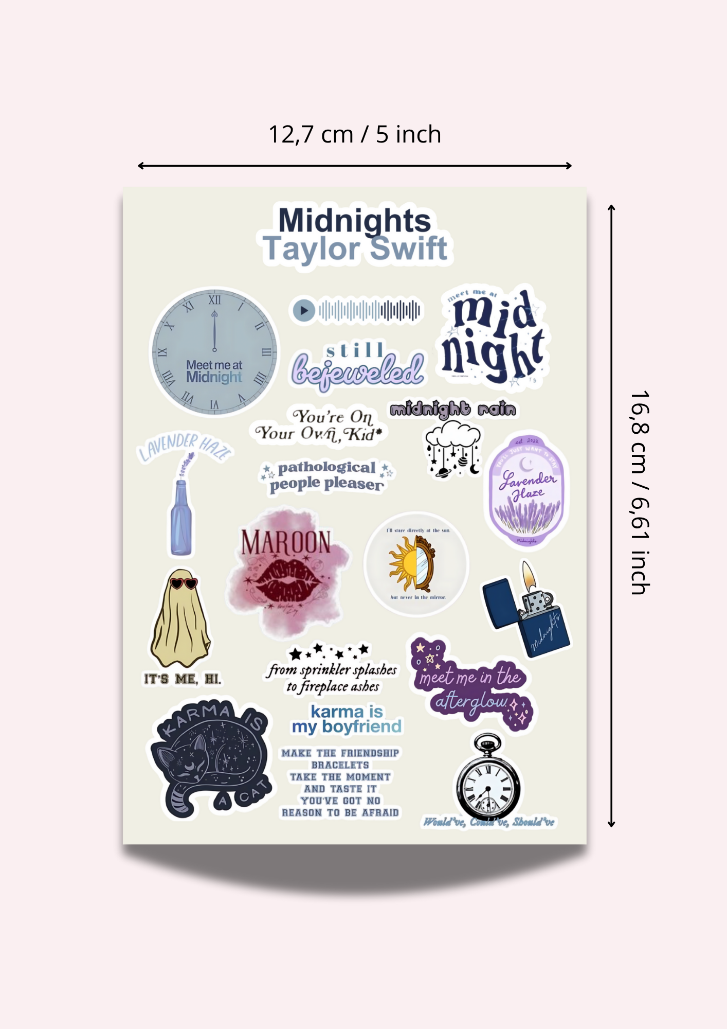 Taylor Swift Midnights Sticker Sheet