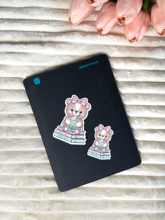 Bear Matcha Die Cut Sticker