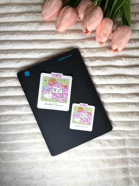 Bookish Picnic Die Cut Sticker