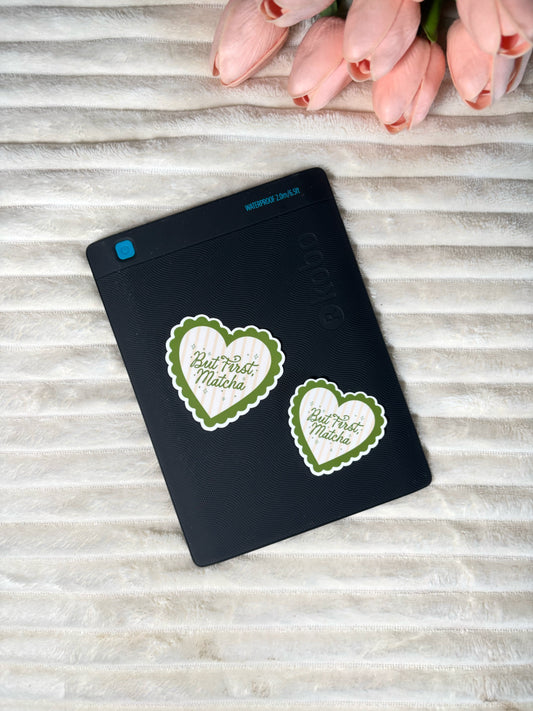 But First Coffee, Books, Matcha or Snacks Die Cut Sticker