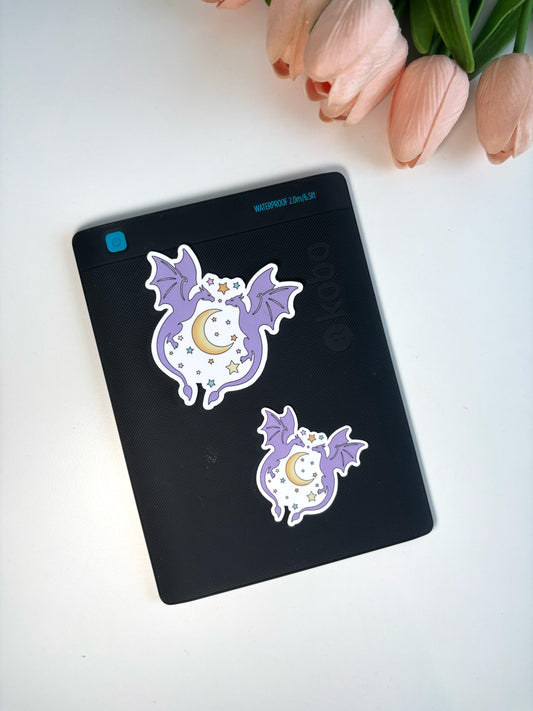 Celestial Dragon Die Cut Sticker | Fantasy & Romantasy Book Sticker
