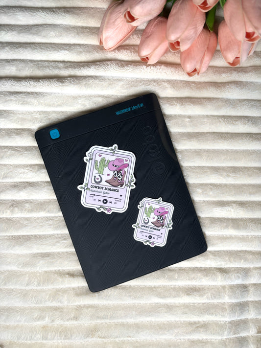 Enemies to Lovers, Cowboy Romance Audiobook Girlie Die Cut Sticker