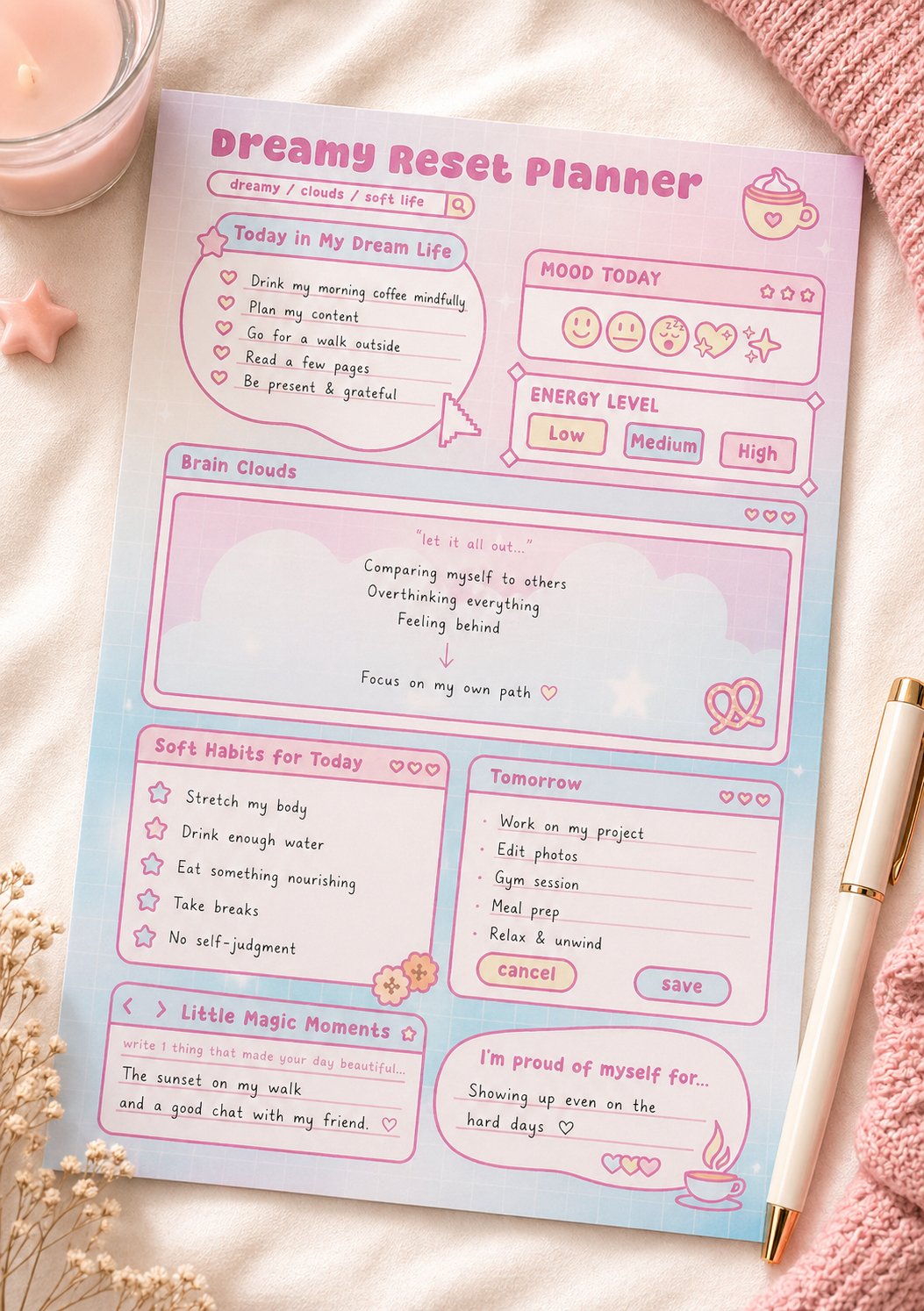 Daily Planner Notitieblok - Thema Café