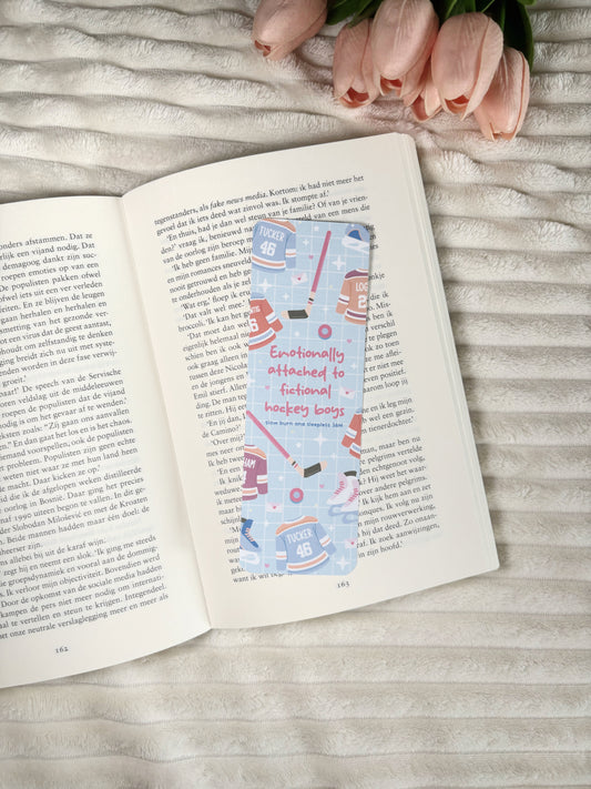 Emotionally Attached to Fictional Hockey Boys Bookmark