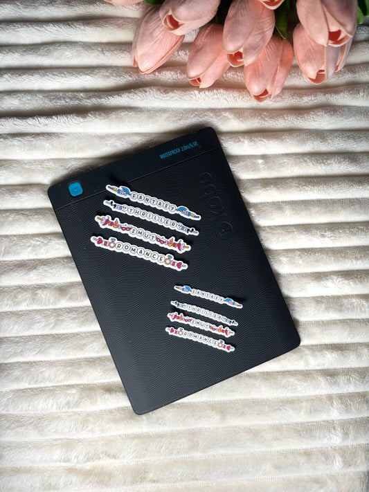 Fantasy, Thriller, Smut en Romance Beadels Bracelet Die Cut Sticker