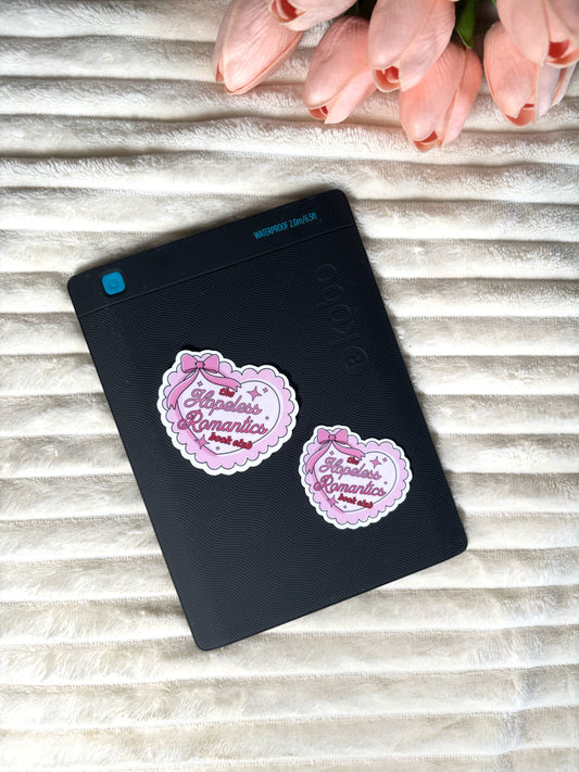 Hopeless Romantics Book Club Die Cut Sticker