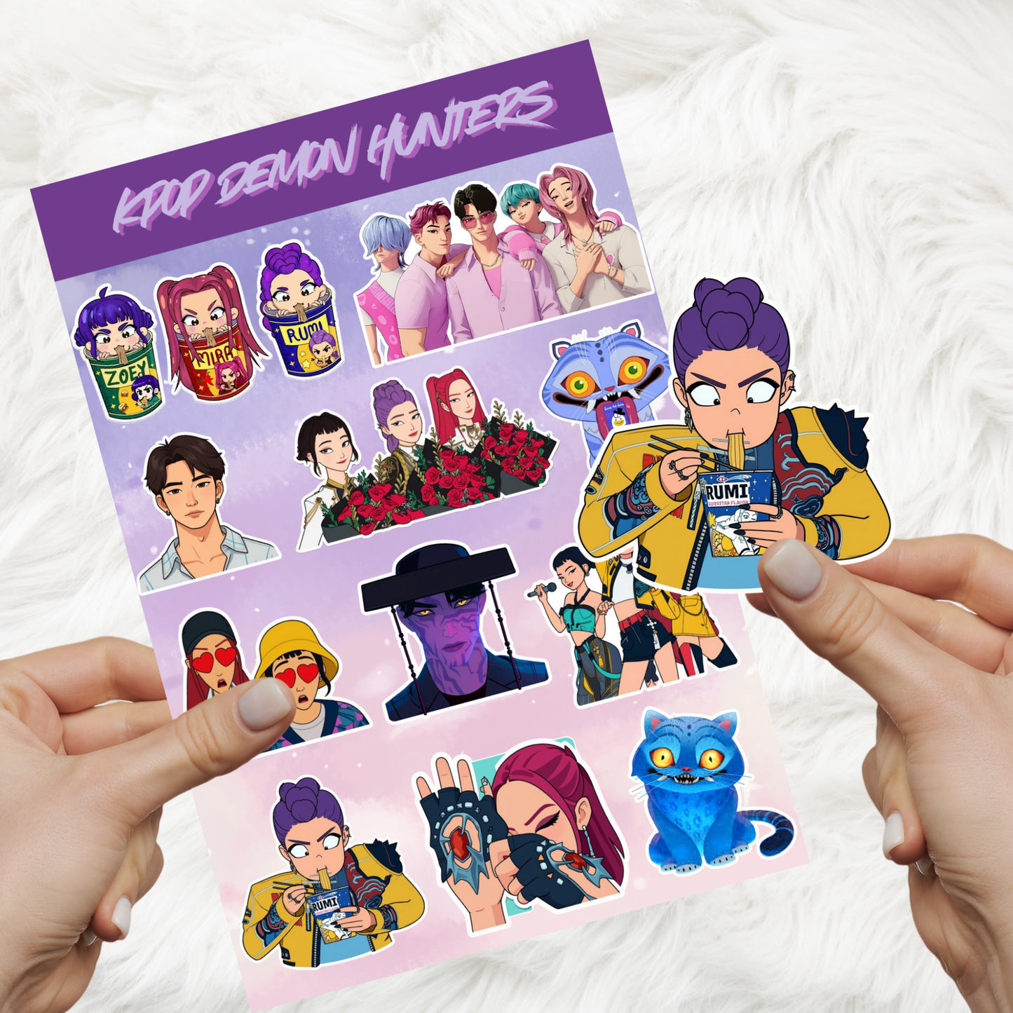 Kpop demon Hunters Sticker Sheet