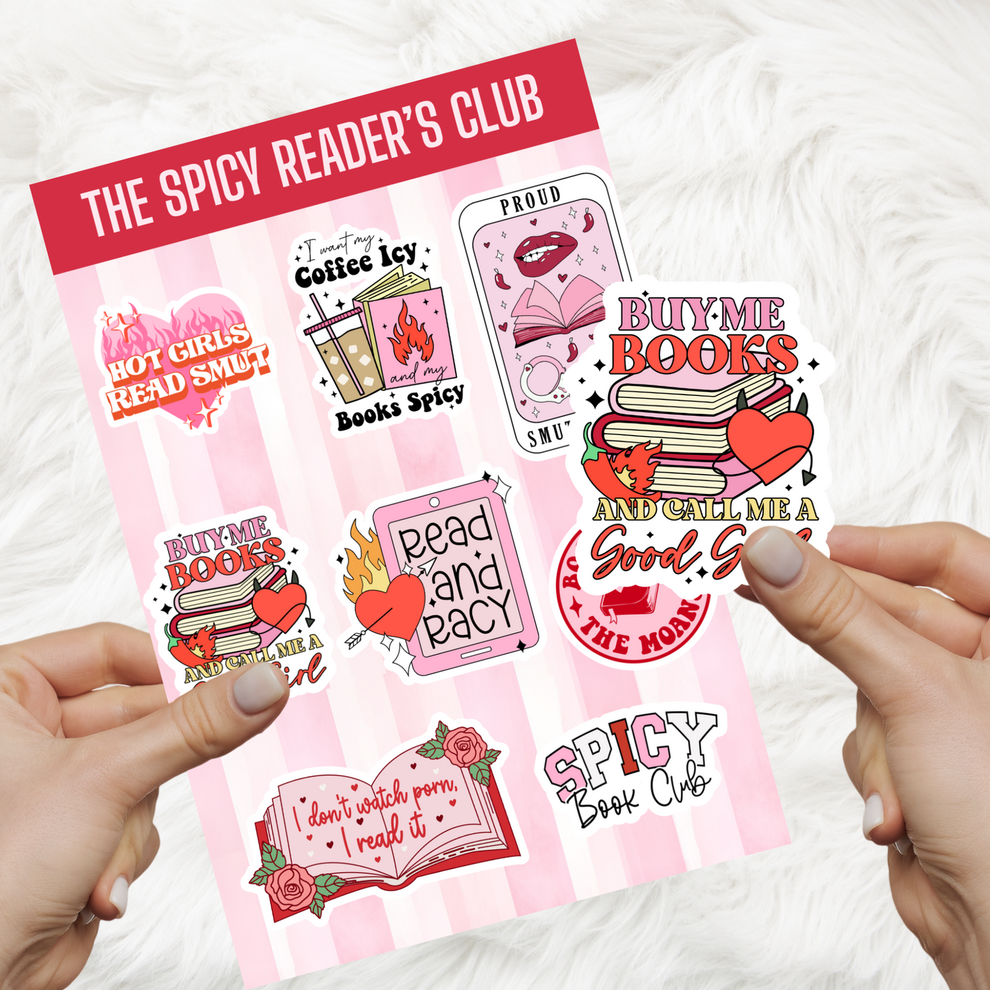 Spicy Readers Club Sticker Sheet