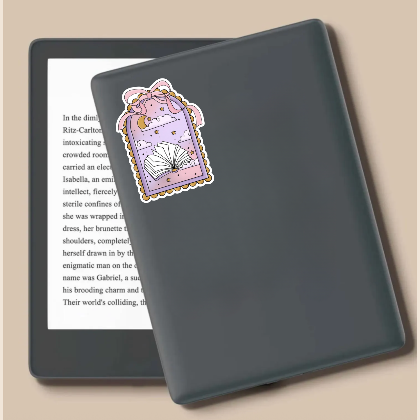 Late Night Reader Die Cut Sticker