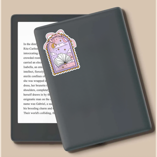 Late Night Reader Die Cut Sticker