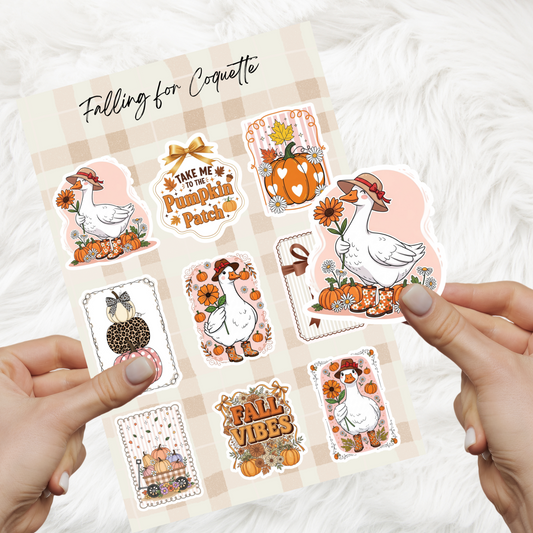 Falling for Coquette Sticker Sheet