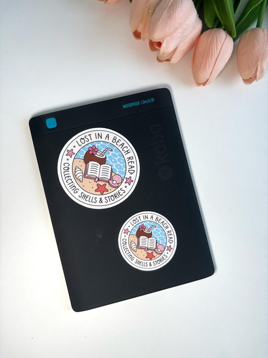 Lost in a Beach Read Die Cut Sticker | Summer Reading Bookish Sticker