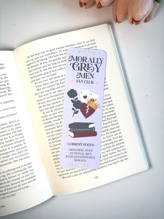 Morally Grey Men Fan Club Boekenlegger | Romance & Fantasy Bookmark