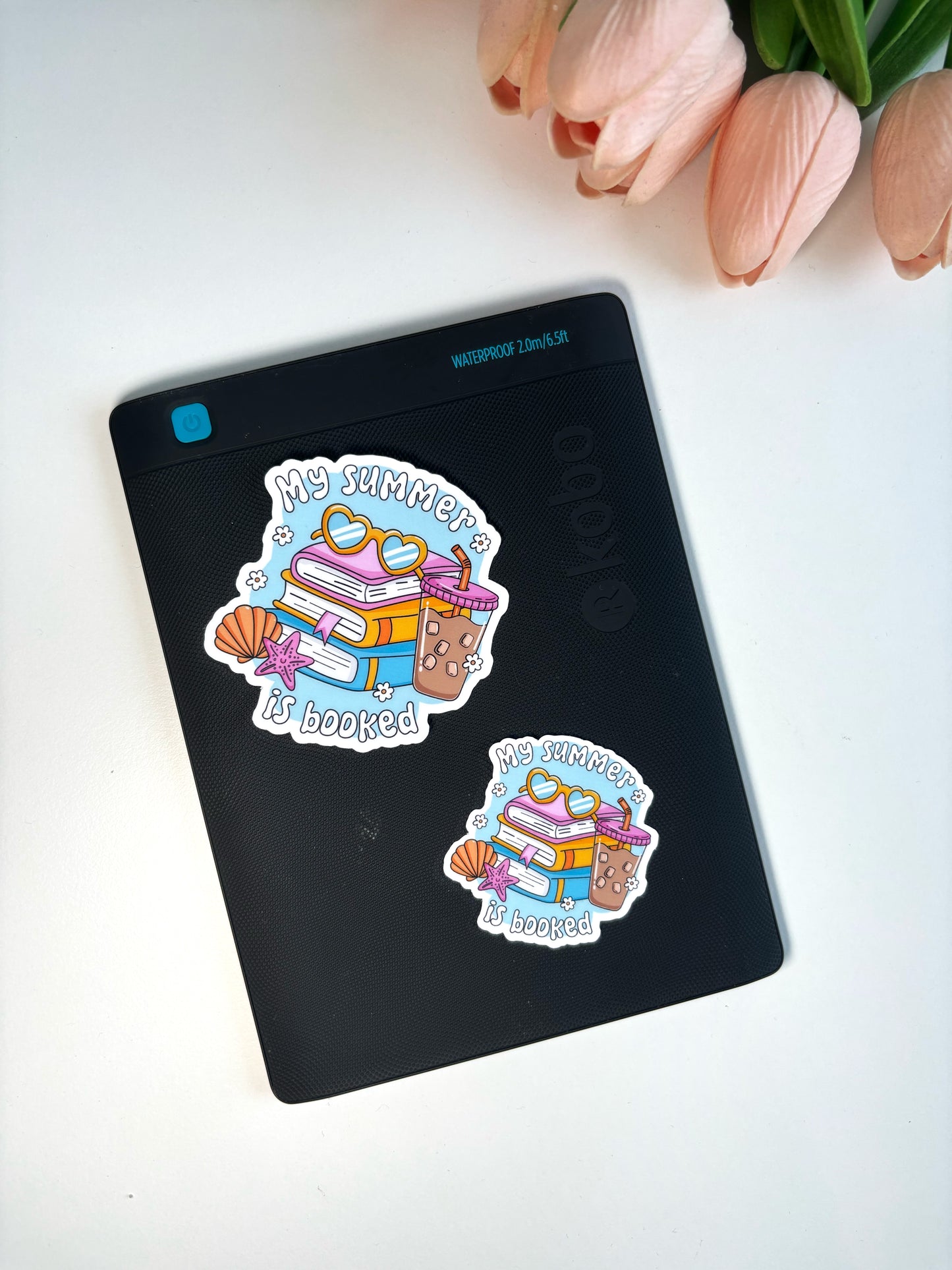 My Summer Is Booked Die Cut Sticker | Summer Reading Book Lover Sticker