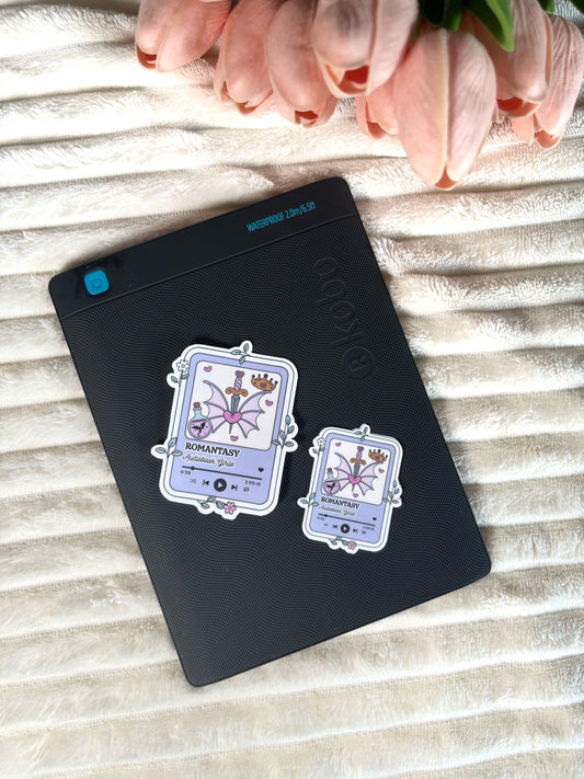 Romantasy Audiobook Girlie Die Cut Sticker