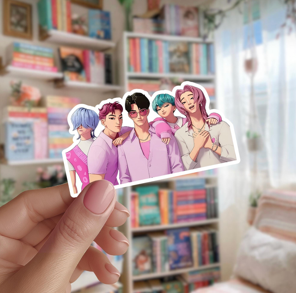 Saja Boys Kpop Demon Hunters Die Cut Sticker
