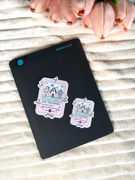 Small Town Romance Audiobook Girlie Die Cut Sticker