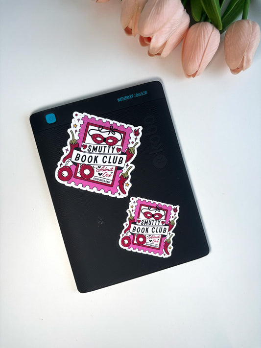 Smutty Book Club Die Cut Sticker | Bookish Sticker