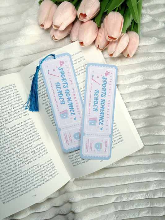 Sports Romance Reader Bookmark