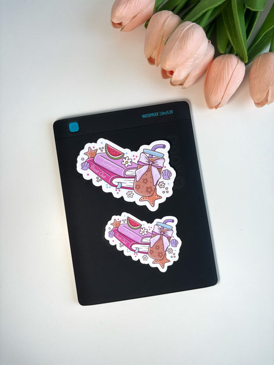 Summer Book Club Die Cut Sticker | Bookish Summer Sticker