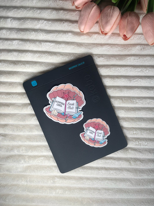 Summer Book Club Ticket Admit One Die Cut Sticker