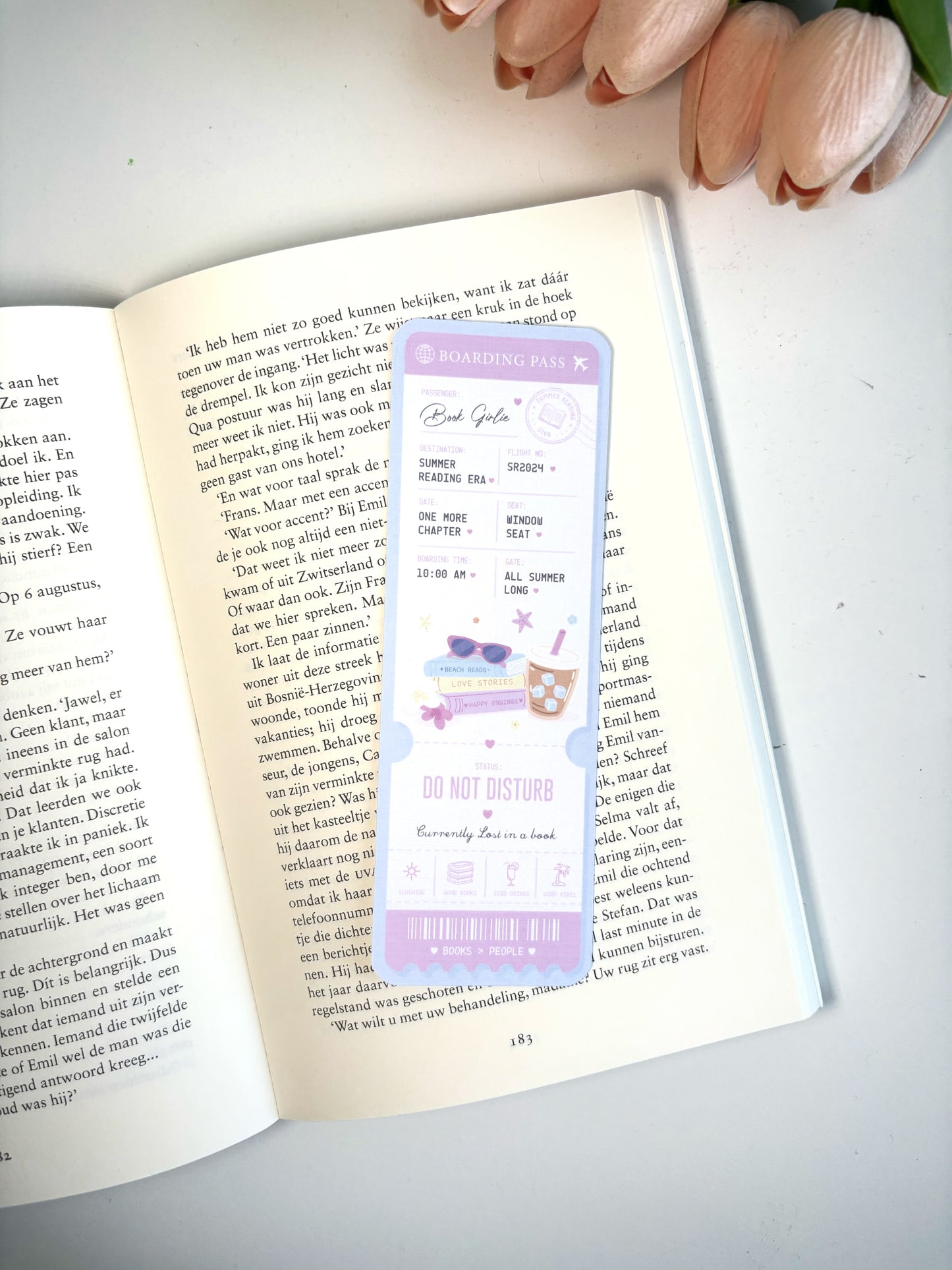 Summer Reading Boarding Pass Boekenlegger | Book Girlie Bookmark