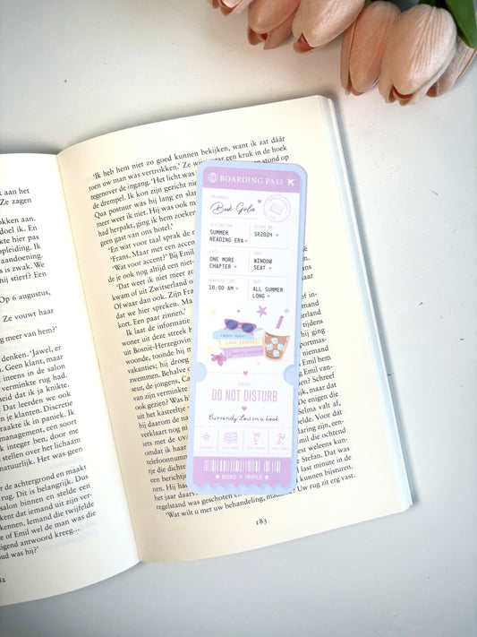 Summer Reading Boarding Pass Boekenlegger | Book Girlie Bookmark